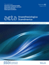 ACTA ANAESTHESIOLOGICA SCANDINAVICA雜志封面